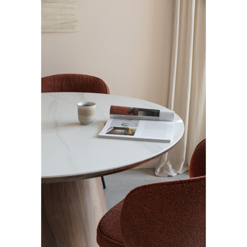 Housecraft Living Almira Eettafel Ovaal 200 cm Hout Wit/ Bruin donker - vtwonen shop