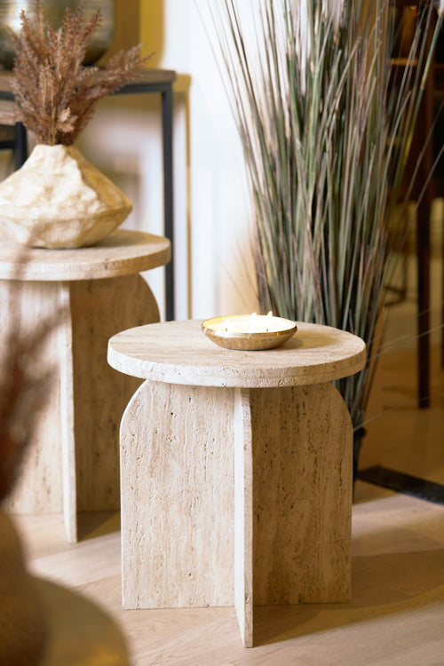 Light & Living bijzettafel OTINIA - Ø41x56cm - bruin - vtwonen shop