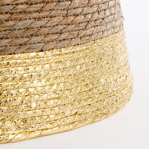 Mica Decorations Kerstboomrok - H26 x Ø58 cm - Zeegras - Goud - vtwonen shop