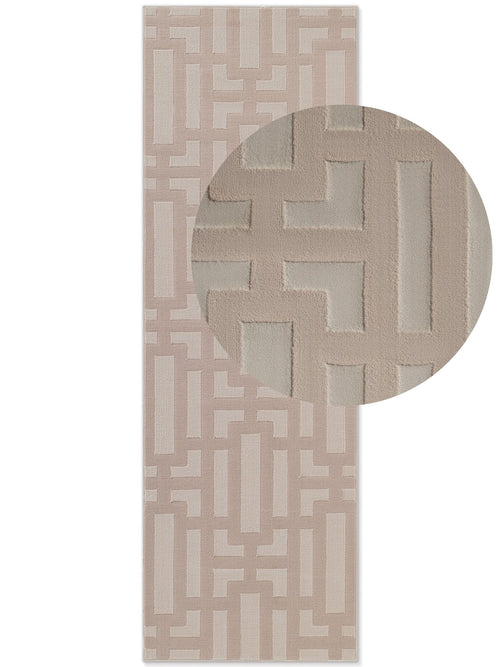 Elle Decoration Perles Shortpile Rug Onyx Beige Cream 200x280 cm