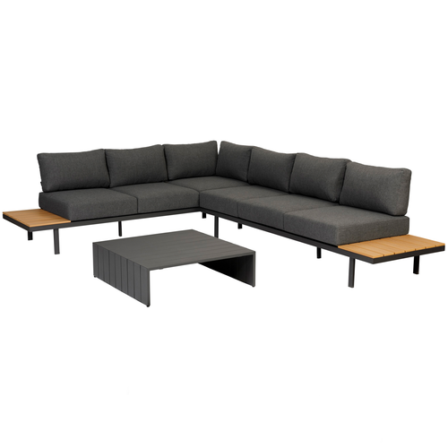 Exotan loungeset buiten Bari- Aluminium - Grijs - 75x295x230 - vtwonen shop