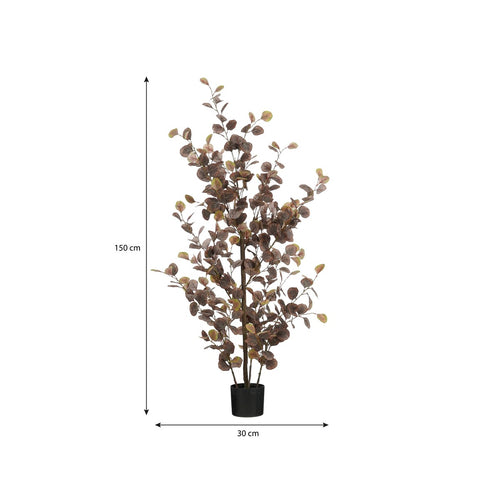 Mica Decorations Eucalyptus Kunstplant in Bloempot - H150 x  Ø30 cm - Brons