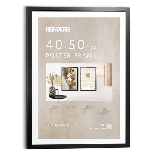 Reinders Wissellijst Zwart mdf poster 40x50