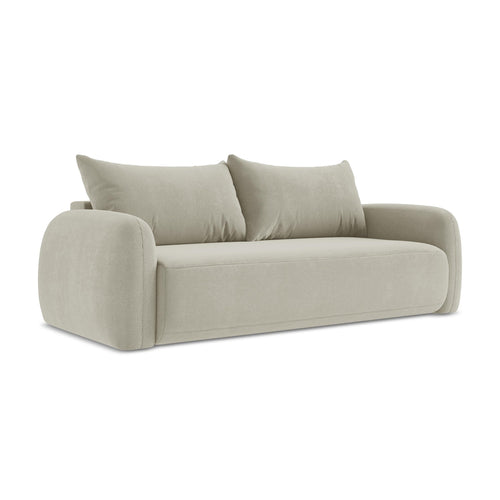 LaMiaSofa 3-zits slaapbank Amalfi - textuurstof - lichtbeige - 250x112x90