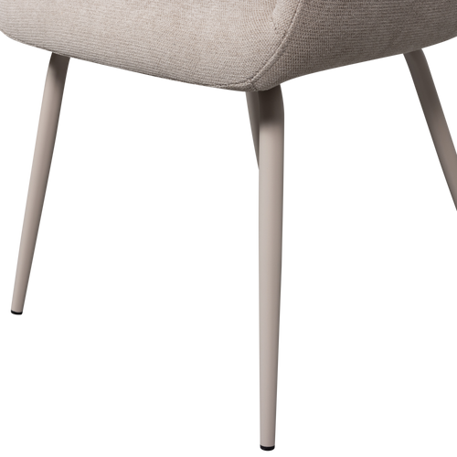 WOOOD eetkamerstoelen Jenny - Polyester - Naturel - Set van 6