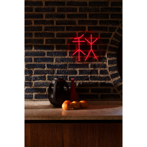 Dutchbone Sya Autumn Neon Wandlamp - Oranje