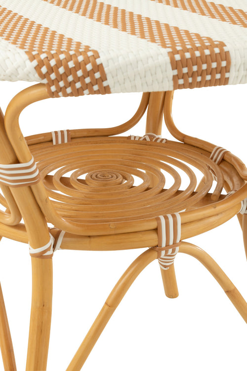 J-Line tafel Live - rotan/kunststof - naturel/wit