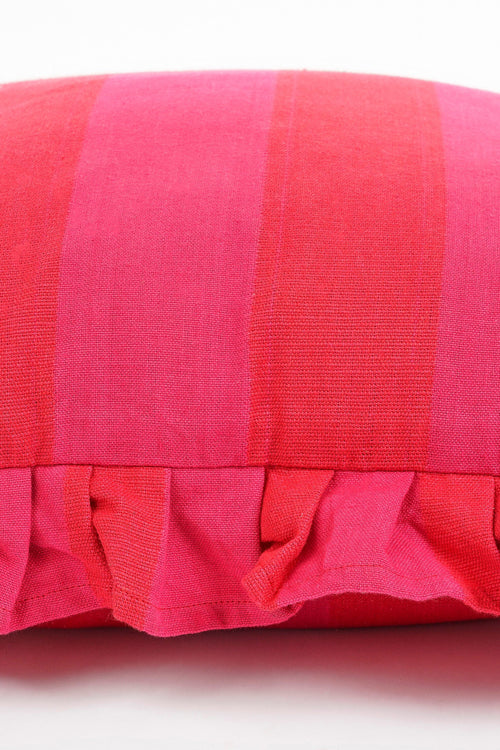 Mica Decorations Sierkussen - L45 x B45 x H10 cm - Katoen - Roze, Rood - vtwonen shop