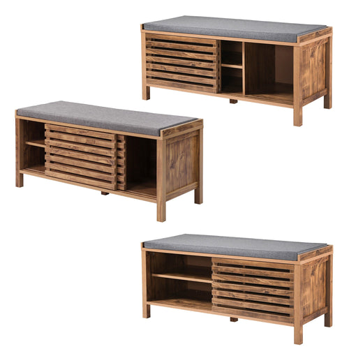 Calicosy - LIAM Bank - Donker hout - 112x43,5x51 cm