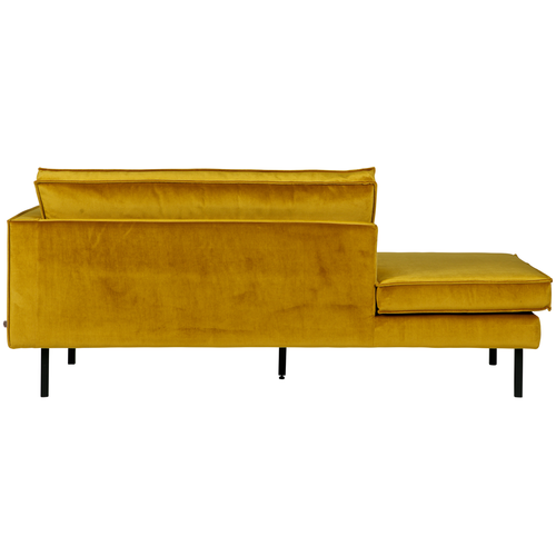 WOOOD daybed rechts Rodeo- Velvet - Oker - 85x266x86/213 - vtwonen shop