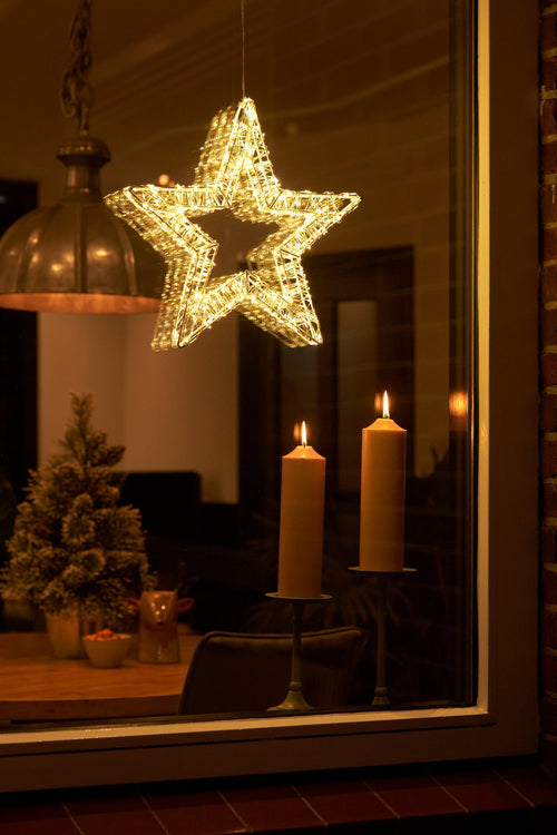 Luca Lighting Ster Hangend met Warm Witte LED Verlichting - Ø36 cm - Metaal - Wit - vtwonen shop