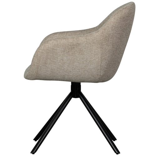 WOOOD eetkamerstoelen Grant-Jaki - Chenille - Zand - Set van 6 - vtwonen shop