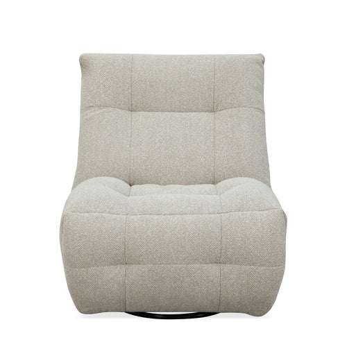 LABEL51 Fauteuil Relax & Recharge - Naturel Bouclé - Draaibaar