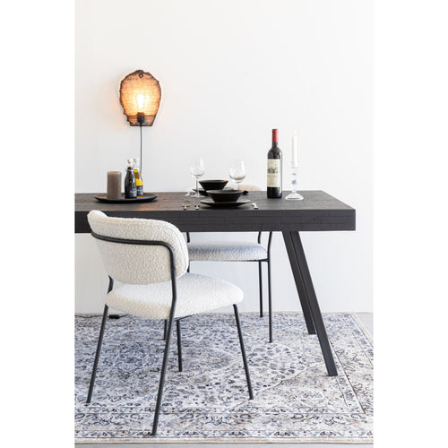 Housecraft Living Jolien Eetkamerstoelen Zwart/Bouclé - Set van 2 - vtwonen shop