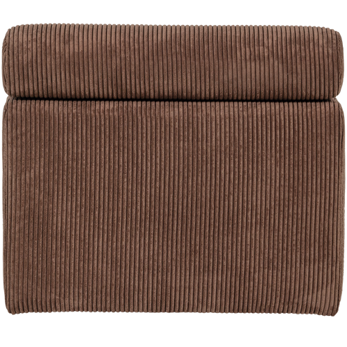 WOOOD 1-zits element bank Novi - Ribstof - Mokkabruin - 86x82x113