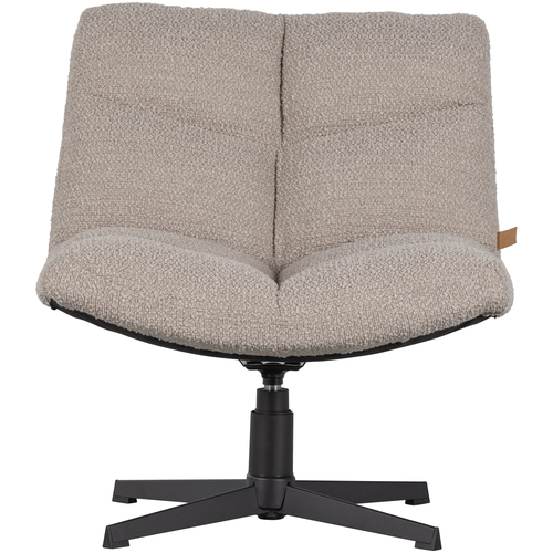 WOOOD draaibare fauteuil Vinny - Boucle - Zand - 80x75x75 - vtwonen shop