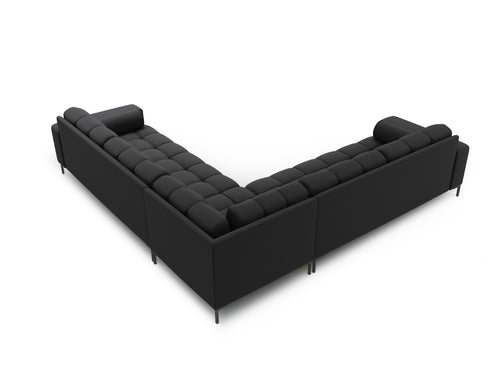 Cosmopolitan Design Symmetrische hoekbank Bali 6-zits, structurele stof, donkergrijs - 256x256x75cm
