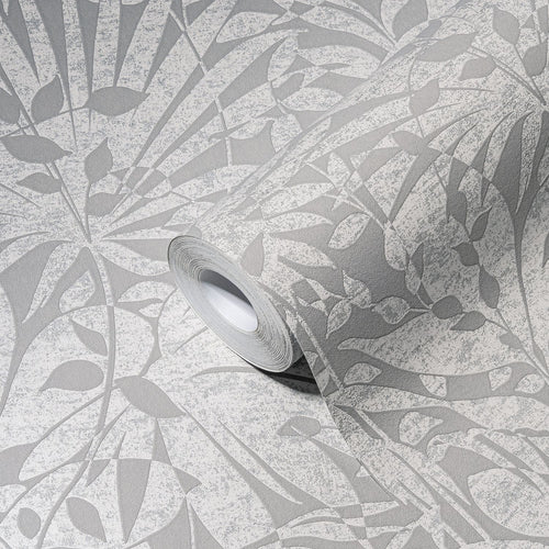A.S. Création behang bloemen grijs, zilver en wit - 53 cm x 10.05 m - AS-388312