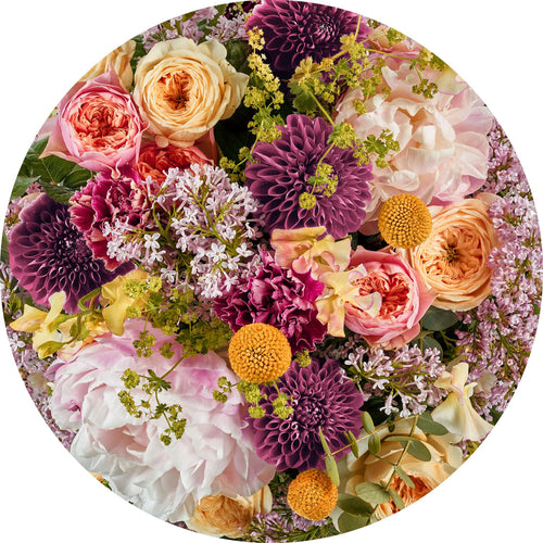 Sanders & Sanders zelfklevende behangcirkel bloemen multicolor - Ø 125 cm - 611806 - vtwonen shop