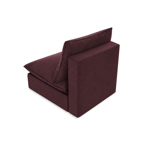 LaMiaSofa Bankmodule midden Ravenna - velours - bourgondië - 75x90x77