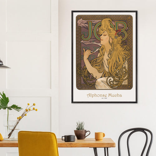 Artfulprints Poster Alphonse Mucha - Job   - 70x100 cm - Bruin