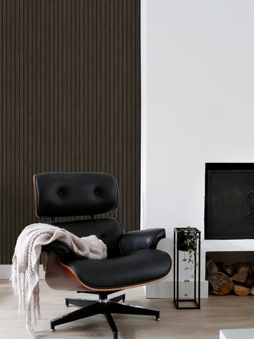 ESTAhome behang houten wandpanelen 3d donkerbruin - 53 cm x 10.05 m - 139610 - vtwonen shop