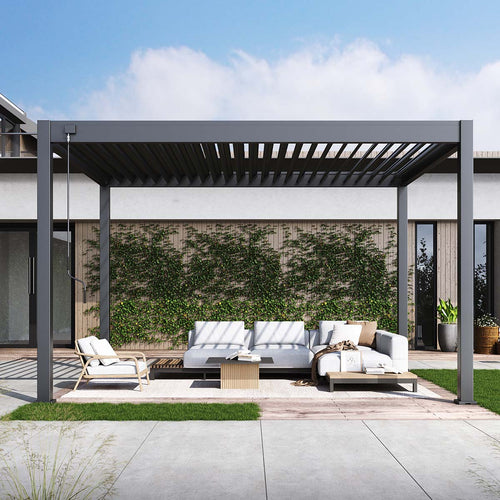 Garden Impressions Pergola bioclimatic tuinpaviljoen 300x400xH255 cm - antraciet