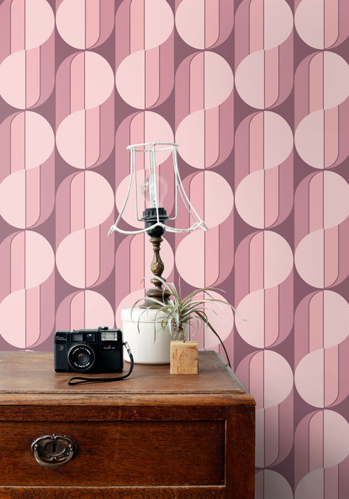 ESTAhome behang retro ornamenten paars - 50 x 900 cm - 131587