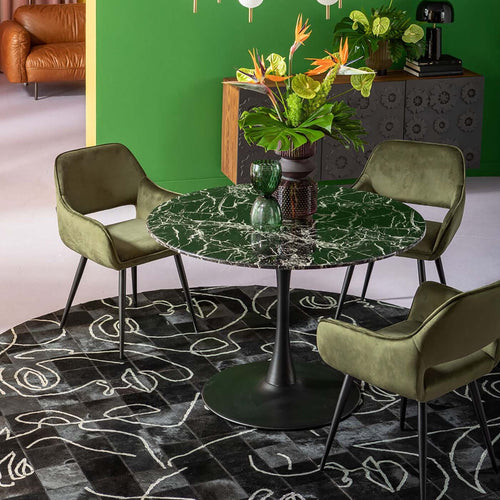 Kare Design Stoel met armleuningen San Francisco donkergroen - vtwonen shop