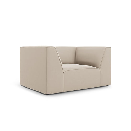 Cosmopolitan Design - Fauteuil Siena flueel beige - 92x120x69cm