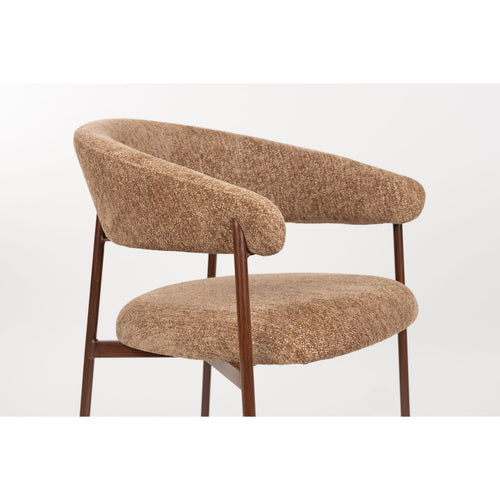 Housecraft Living Richard Eetkamerstoelen Armleuning Gemêleerd Bruin - Set van 2