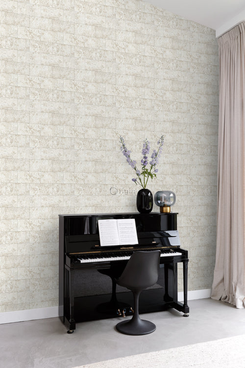 Origin Wallcoverings behang kalkstenen blokken beige - 53 cm x 10,05 m - 347579 - vtwonen shop