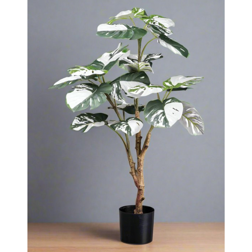 Flourify kunstplant - Monstera Deliciosa Variegata - 80 cm