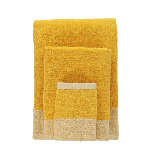 Ona - Badhanddoek 70x140cm sunny yellow Pixie - Set van 2