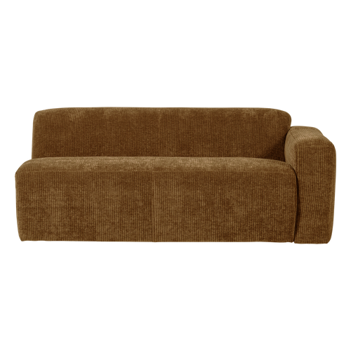 WOOOD 2-zits bank arm rechts Mojo Base - Rib - Honinggeel - 74x185x97