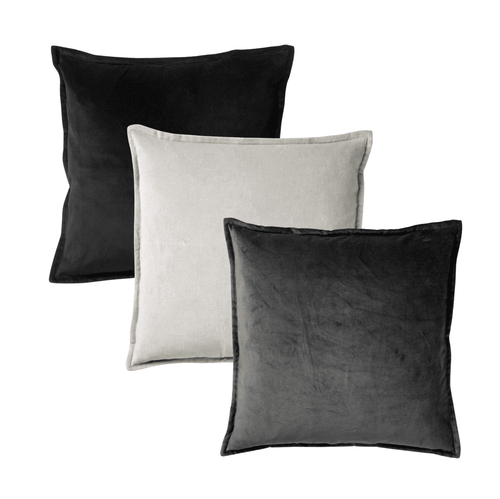 Dutch Decor - KUSSENSET - 3-delig - Caith Trio - 50x50 cm - complete sierkussens - zwart, grijs - vtwonen shop