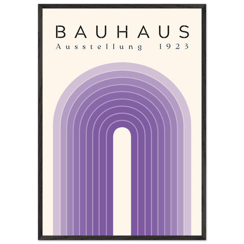 Artfulprints Poster met Lijst Bauhaus - Purple rainbow   - 70x100 cm - Paars