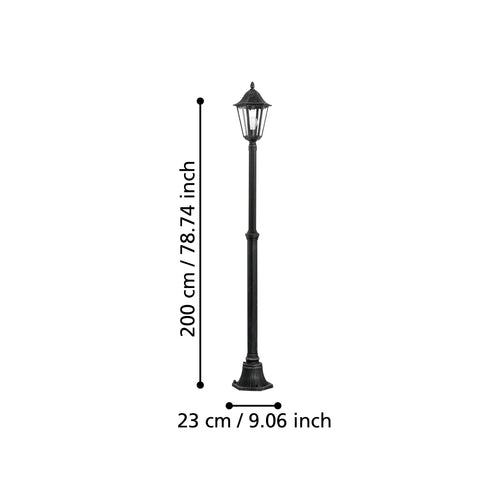 EGLO staande lamp buiten Navedo - e27 - 200 cm - zwart