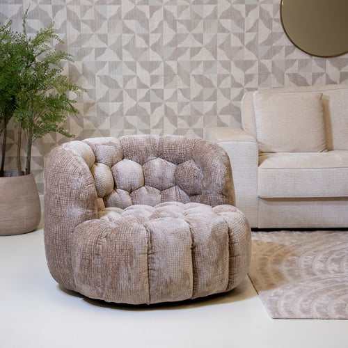 DÉJA Living Draaifauteuil Trones - Taupe - 100x98x72cm