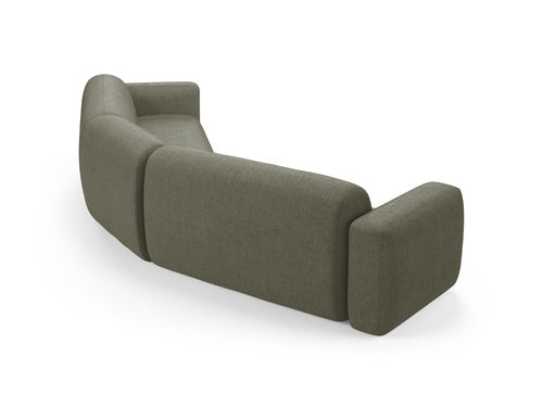 Cosmopolitan Design Symmetrische modulaire hoekbank Strino 3-zits, structurele stof donker olijfgroen - 210x344x78cm