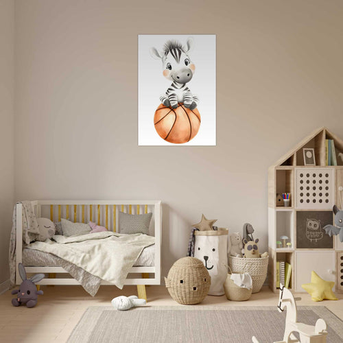 Artfulprints  Sportieve zebra   poster 70x100 cm - vtwonen shop