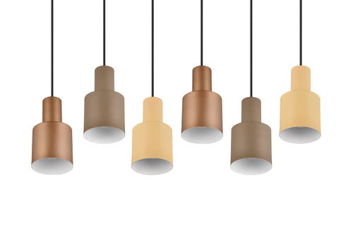 Trio Leuchten hanglamp Agudo - 6 lichts - 85  x 150   cm - zwart