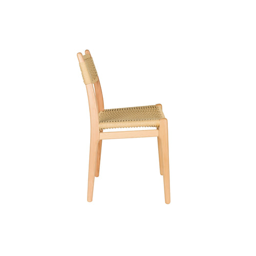 Dutchbone Cecile Eetkamerstoelen Hout Naturel - Set van 2