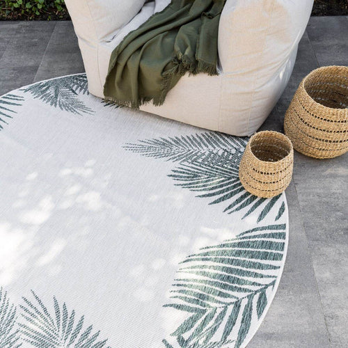Rond Buitenkleed Leaf - Groen - dubbelzijdig - EVA Interior - 240 x 240 cm - vtwonen shop