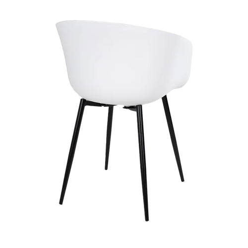 Artichok Liloe kunststof tuinstoel wit met armleuningen - vtwonen shop