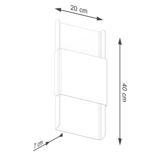 Sollux Lighting Wandlamp DURLIN wit - 20x7x40cm