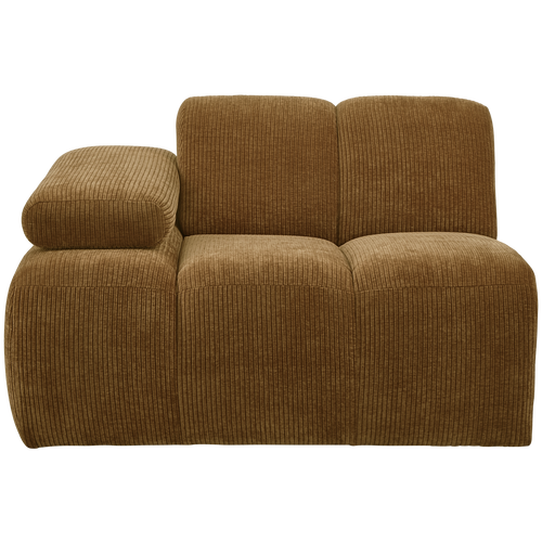 WOOOD 1-zits bank met arm links Mojo - Ribstof - Geel - 74x120x97 - vtwonen shop