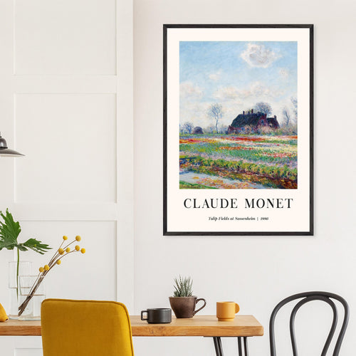 Artfulprints Poster met Lijst Claude Monet - Tulip fields at Sassenheim   - 70x100 cm - Meerkleurig