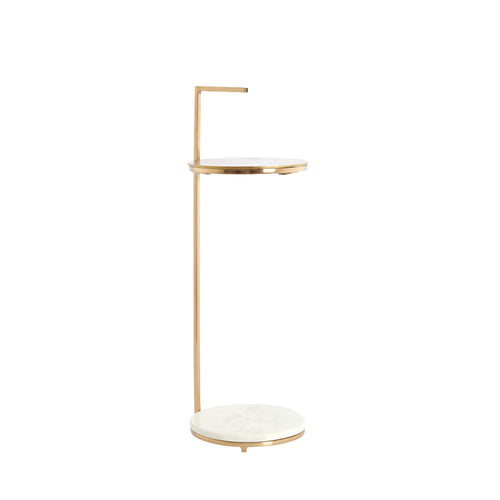 Light & Living bijzettafel Leda - wit - Ø26cm