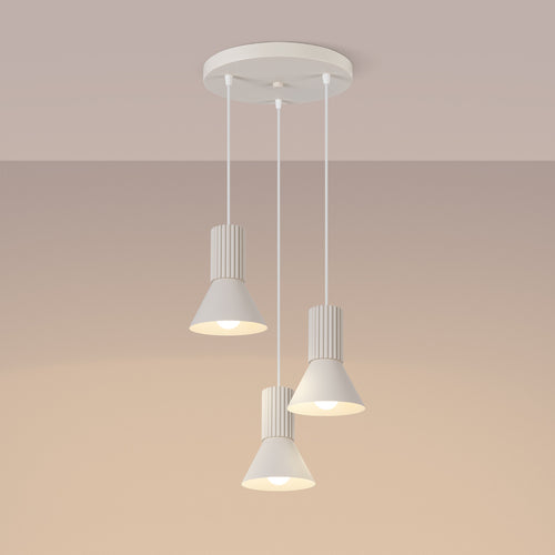 Sollux Lighting Hanglamp ESTRIA 3P beige - 30x30x120cm